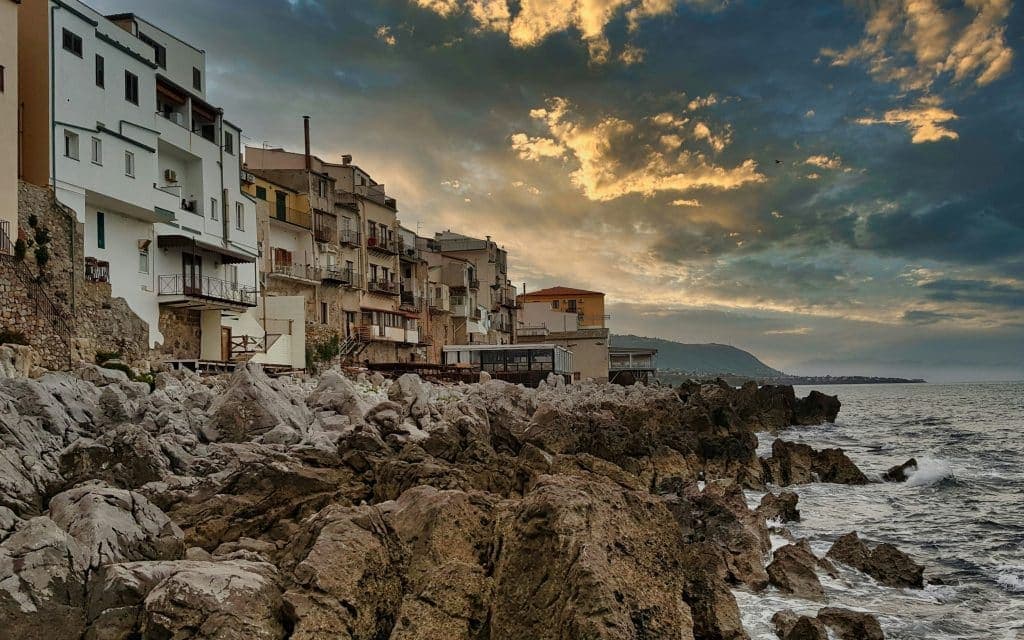 Coastline of Sicily, Italy with beautiful skyline