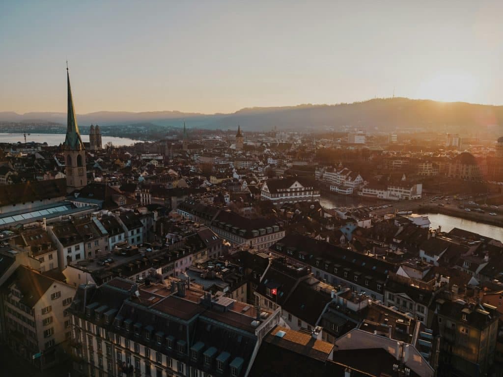 Aerial view of Zürich, Switzerland