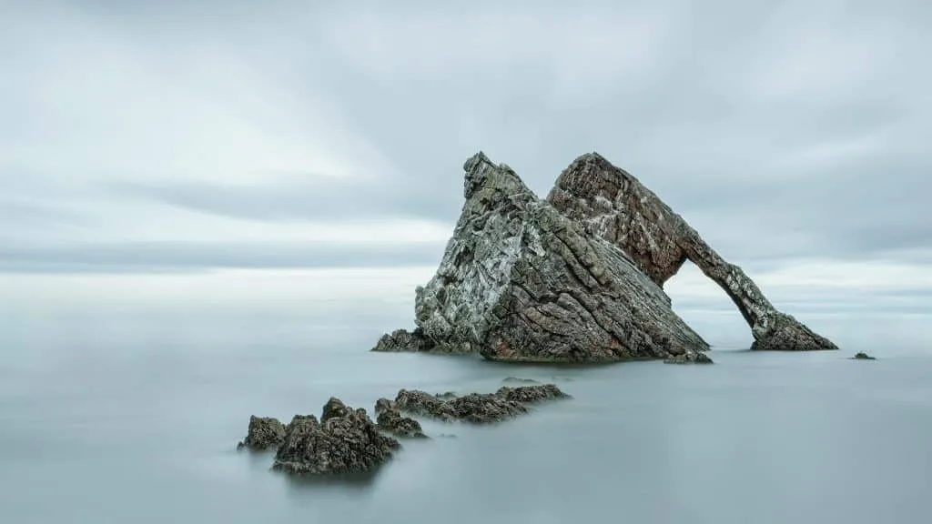 Bow Fiddle Rock in Scotland