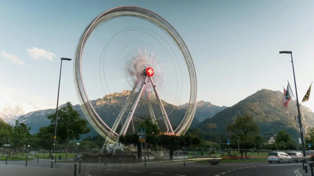 Ferris Wheel in Interlaken, Switzerland