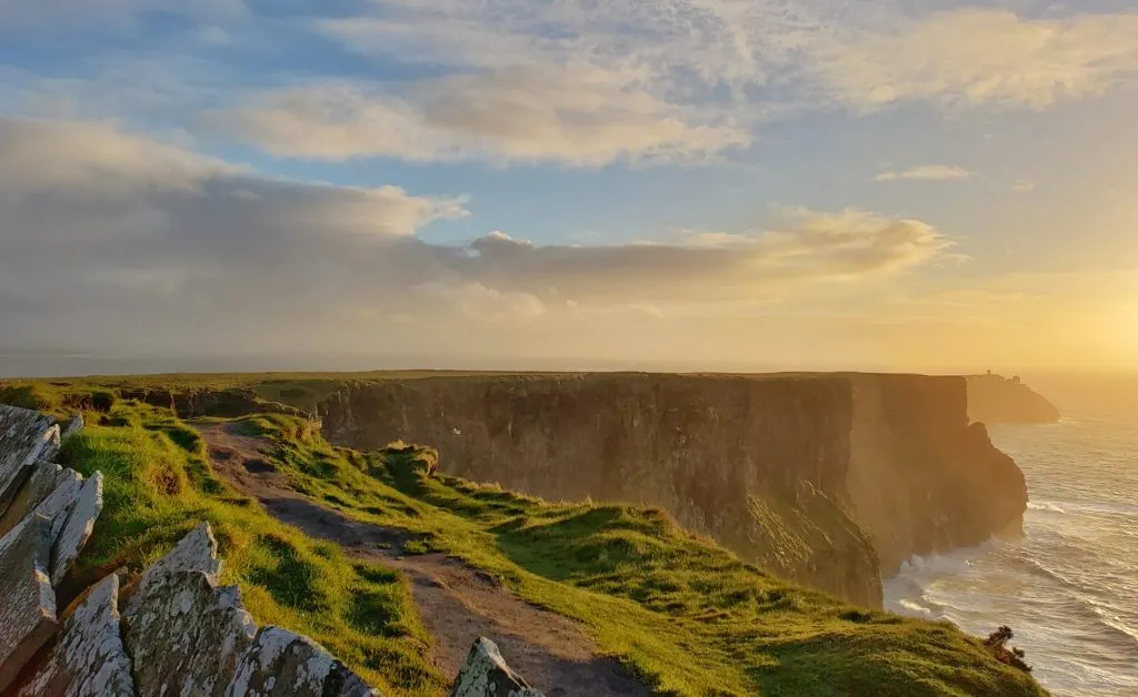 Cliffs of Moher, Ireland on sunny day