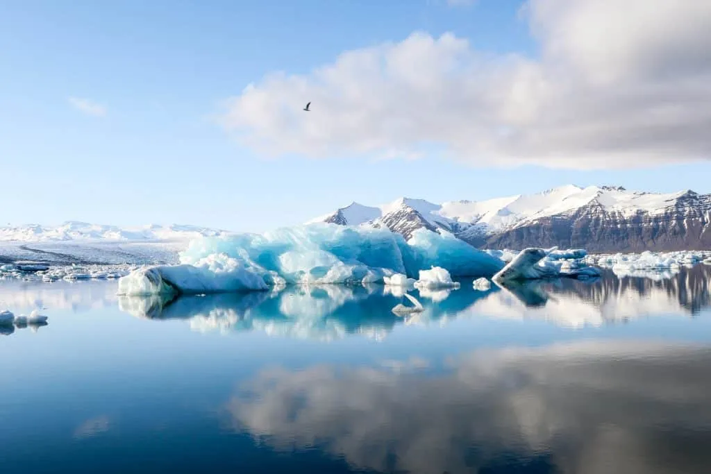 Blue Glaciers in Iceland