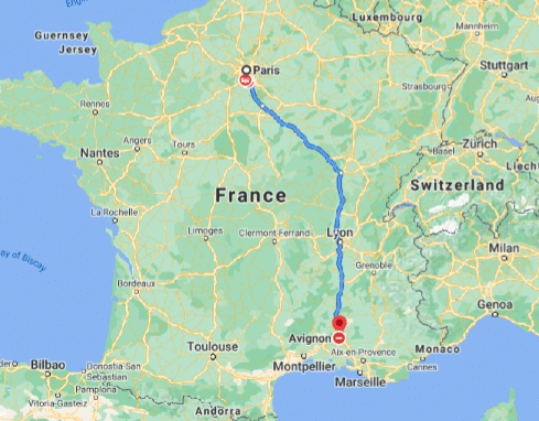 Gastronomy Tour Paris Provence Map e1627492273185