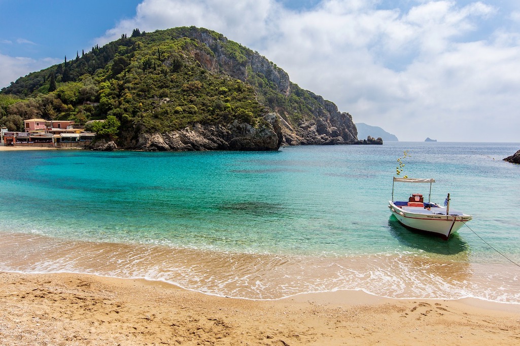 greece corfu beach boat pixabay darkeyed