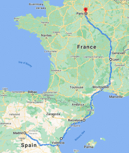 map of highlights of spain france e1627492932666