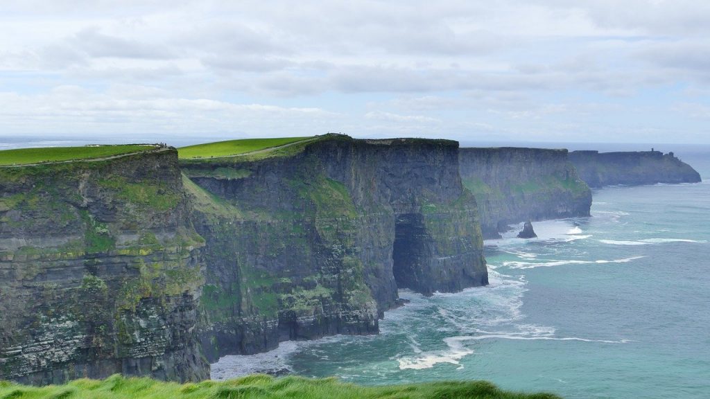 Cliffs of Moher on cloudy day
