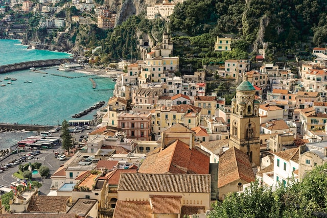 Amalfi city from above