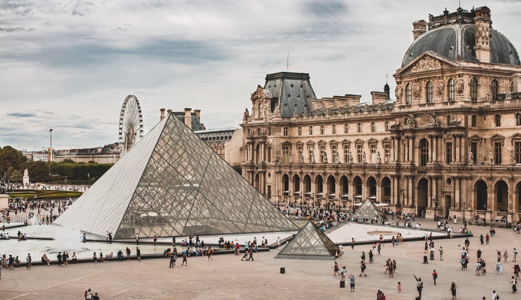 Louvre Museum Exterior in Paris, France