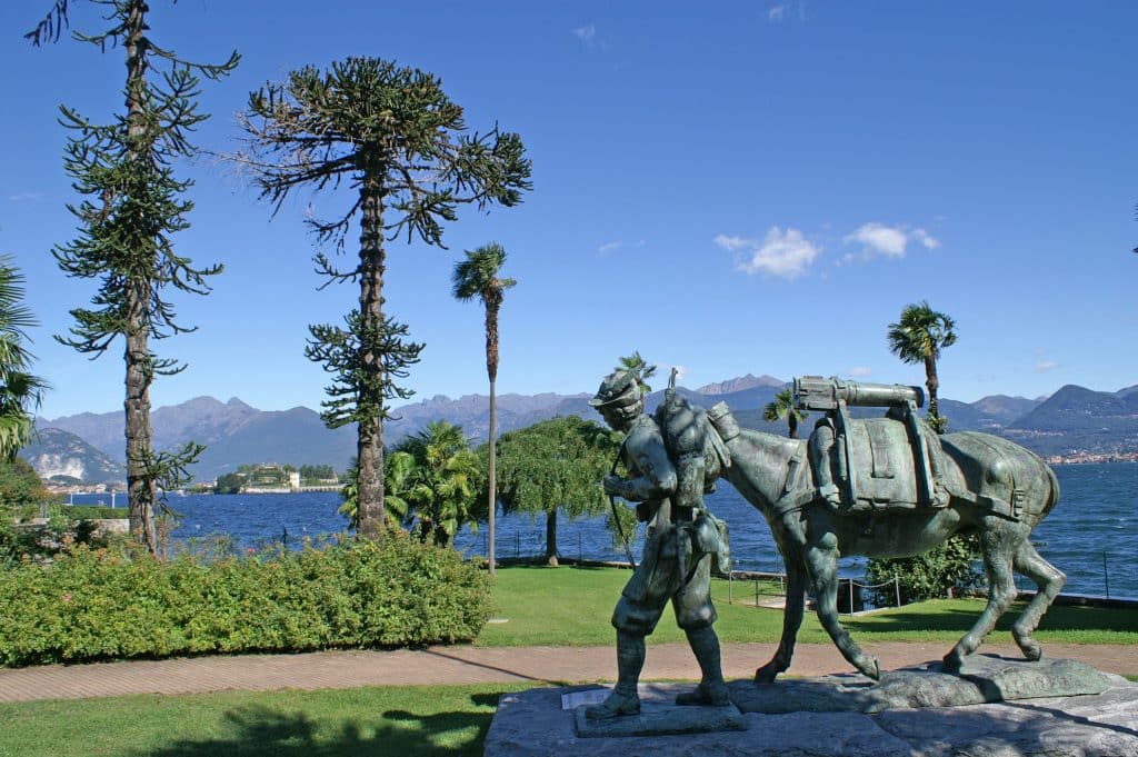 Statue in Italy nearby Lake Maggiore