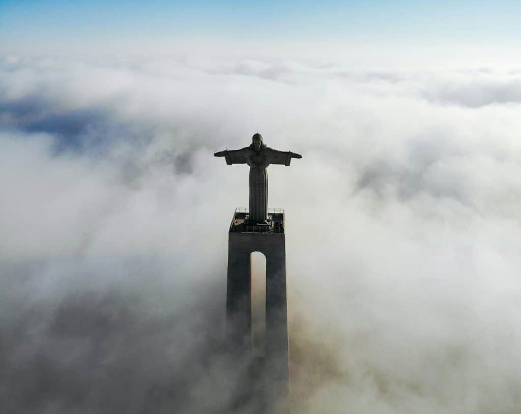Jesus Christ Statue in Lisbon Portugal