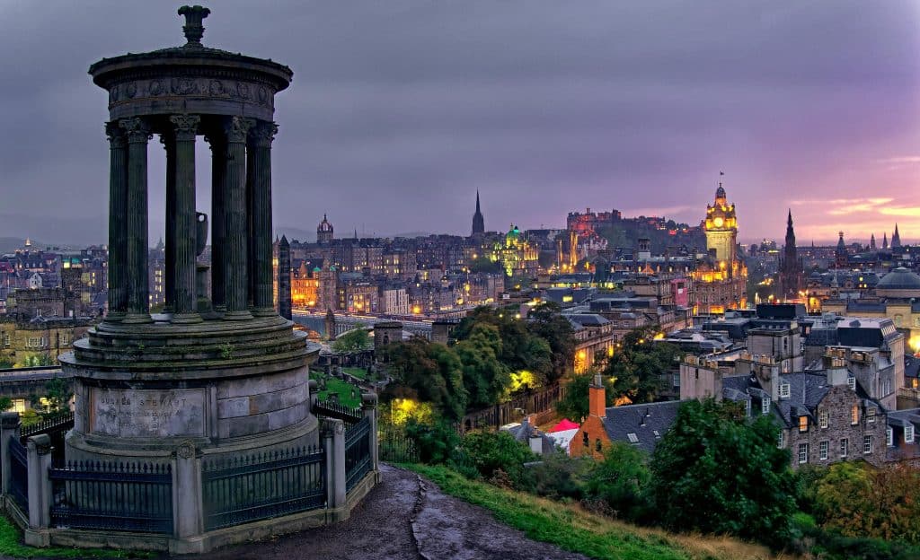 View of Edinburgh from Calton Hill Scotland, United Kingdom