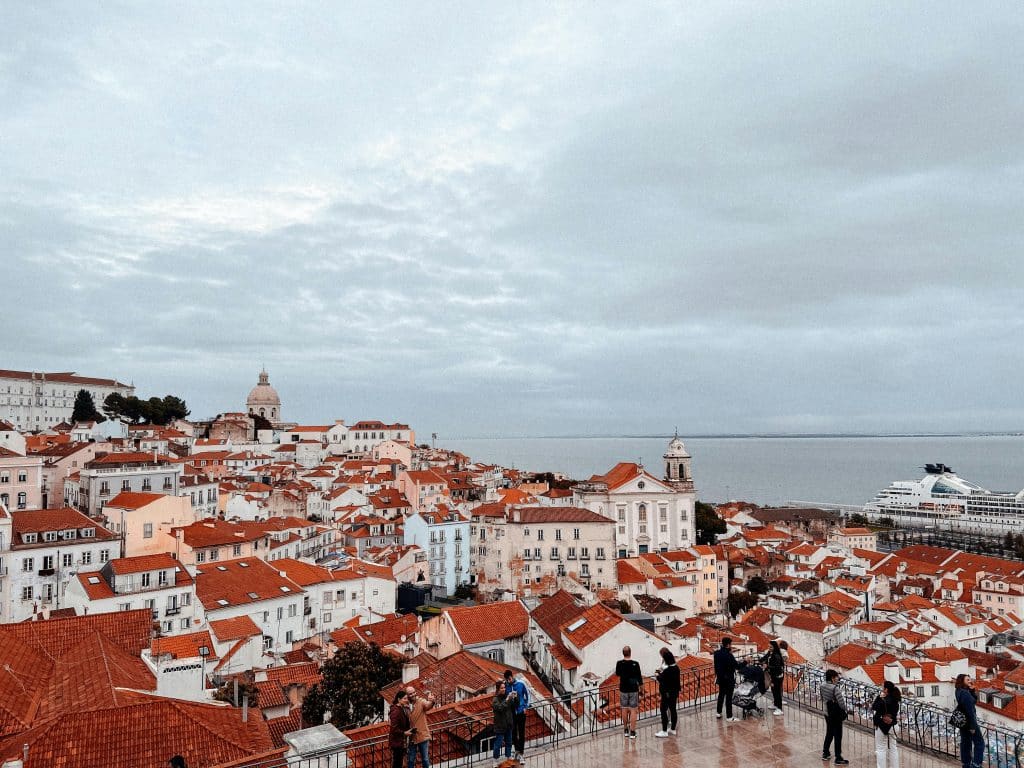 View of Lisbon by the Shore in Portugal