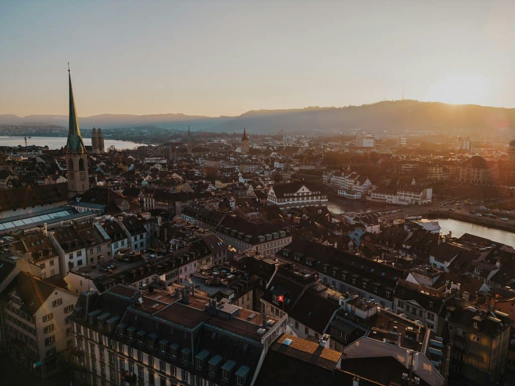 Aerial view of Zürich, Switzerland