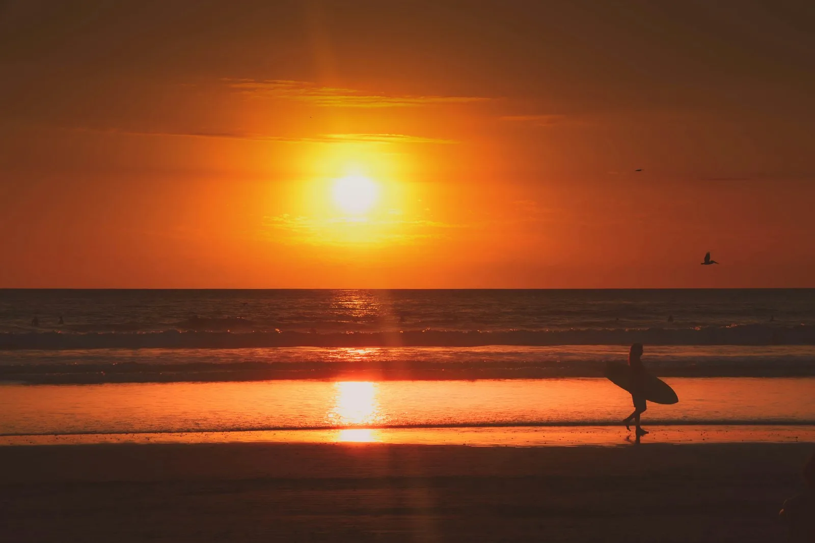 Evening on the Pacific coast of Costa Rica