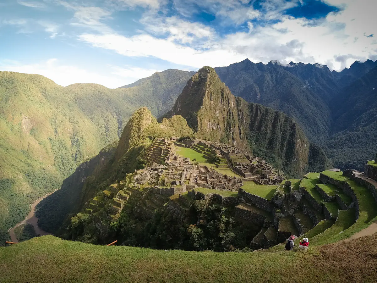 Afternoon at Machu Picchu, the lost city of the Incas